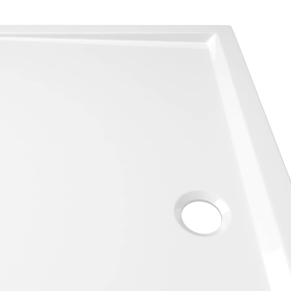 Rectangular ABS Shower Base Tray White 80x90 cm