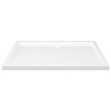 Rectangular ABS Shower Base Tray White 80x110 cm - 45-Degree Angle