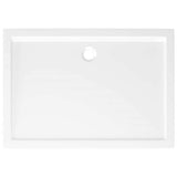 Rectangular ABS Shower Base Tray White 80x110 cm - Rear View