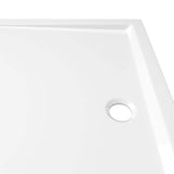 Rectangular ABS Shower Base Tray White 80x110 cm - Close-Up Angle