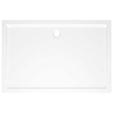 Rectangular ABS Shower Base Tray White 80x120 cm - 45-Degree Angle