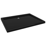 Rectangular ABS Shower Base Tray Black 70x90 cm - Front View