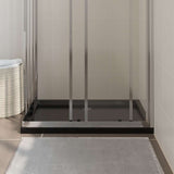 Rectangular ABS Shower Base Tray Black 70x90 cm - Side View
