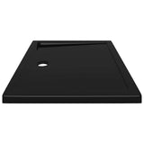 Rectangular ABS Shower Base Tray Black 70x90 cm