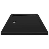 Rectangular ABS Shower Base Tray Black 70x90 cm - 45-Degree Angle