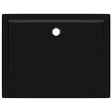 Rectangular ABS Shower Base Tray Black 70x90 cm - Rear View