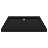 Rectangular ABS Shower Base Tray Black 80x100 cm - Top-Down View