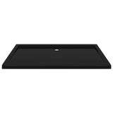 Rectangular ABS Shower Base Tray Black 70x120 cm - Top-Down View