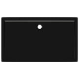 Rectangular ABS Shower Base Tray Black 70x120 cm - Rear View