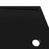 Rectangular ABS Shower Base Tray Black 70x120 cm - Close-Up Angle
