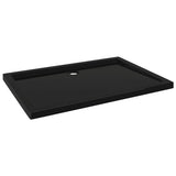 Rectangular ABS Shower Base Tray Black 70x100 cm - Front View
