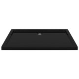 Rectangular ABS Shower Base Tray Black 70x100 cm
