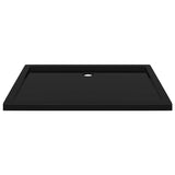 Rectangular ABS Shower Base Tray Black 70x100 cm - Top-Down View