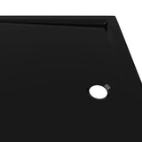 Rectangular ABS Shower Base Tray Black 70x100 cm - Close-Up Angle