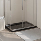 Rectangular ABS Shower Base Tray Black 70x100 cm