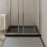 Square ABS Shower Base Tray Black 80x80 cm