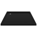 Square ABS Shower Base Tray Black 80x80 cm - 45-Degree Angle