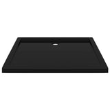 Rectangular ABS Shower Base Tray Black 80x90 cm - Top-Down View