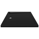 Rectangular ABS Shower Base Tray Black 80x90 cm - 45-Degree Angle