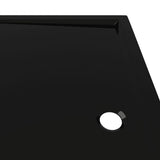 Rectangular ABS Shower Base Tray Black 80x90 cm - Close-Up Angle