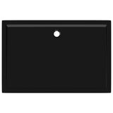 Rectangular ABS Shower Base Tray Black 80x120 cm