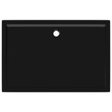 Rectangular ABS Shower Base Tray Black 80x120 cm - Rear View