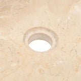 Bathroom Vanity Cabinet Solid Wood Teak with Sinks Marble Cream - Low Angle