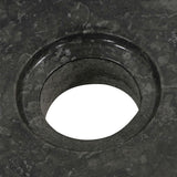 Bathroom Vanity Cabinet Solid Wood Teak with Sinks Marble Black - Extra Image