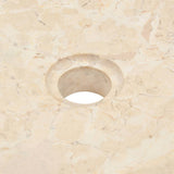 Bathroom Vanity Cabinet Solid Wood Teak with Sinks Marble Cream - Low Angle