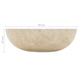 Bathroom Vanity Cabinet Solid Wood Teak with Sinks Marble Cream - Extra Image