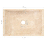 Bathroom Vanity Cabinet Solid Teak with Sink Marble Cream - Extra Image