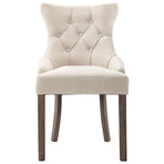 Dining Chairs 4 pcs Beige Fabric