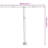 Awning Post Set Anthracite 300x245 cm Iron - Extra Image