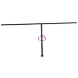 Awning Post Set Anthracite 600x245 cm Iron - Rear View