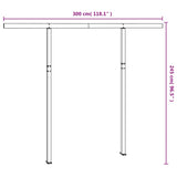 Awning Post Set Anthracite 300x245 cm Iron - Close-Up Angle