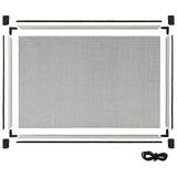 Extendable Insect Screen for Windows White (75-143)x50 cm - Rear View