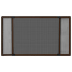 Extendable Insect Screen for Windows Brown (75-143)x50 cm