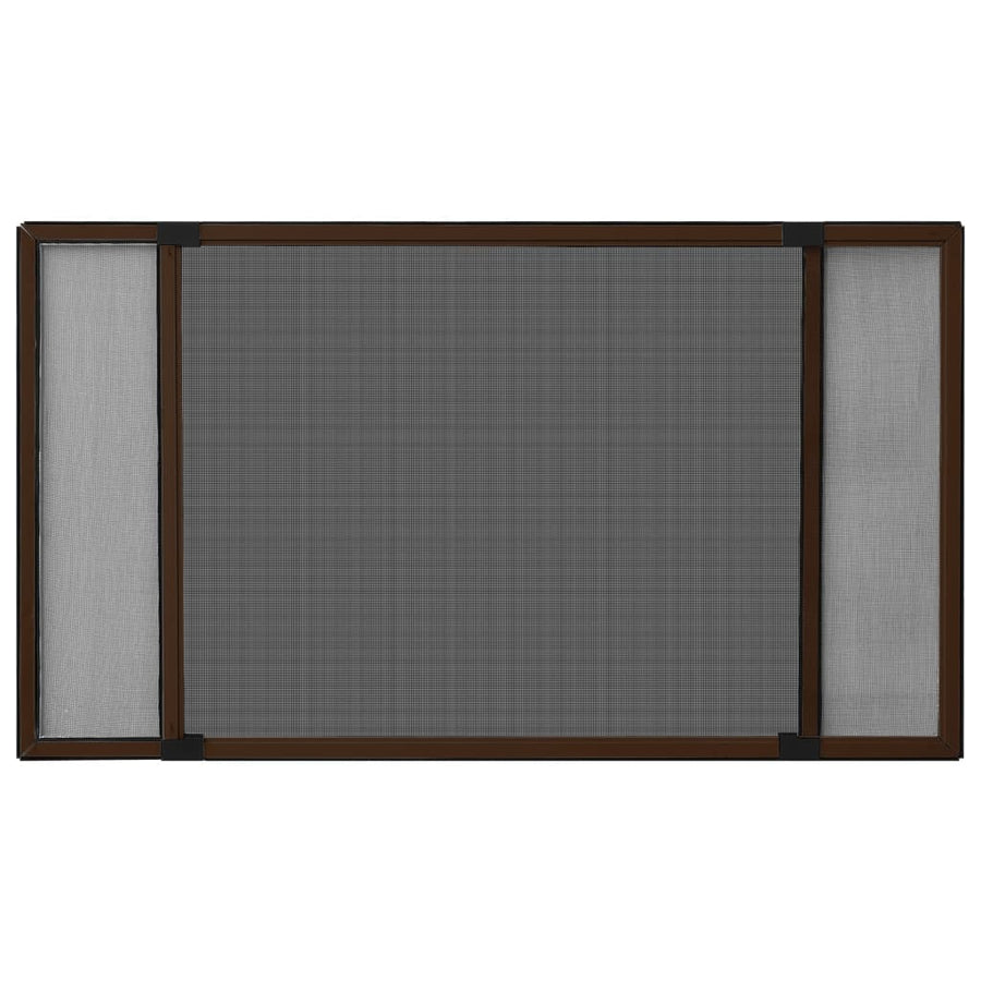 Extendable Insect Screen for Windows Brown (75-143)x50 cm