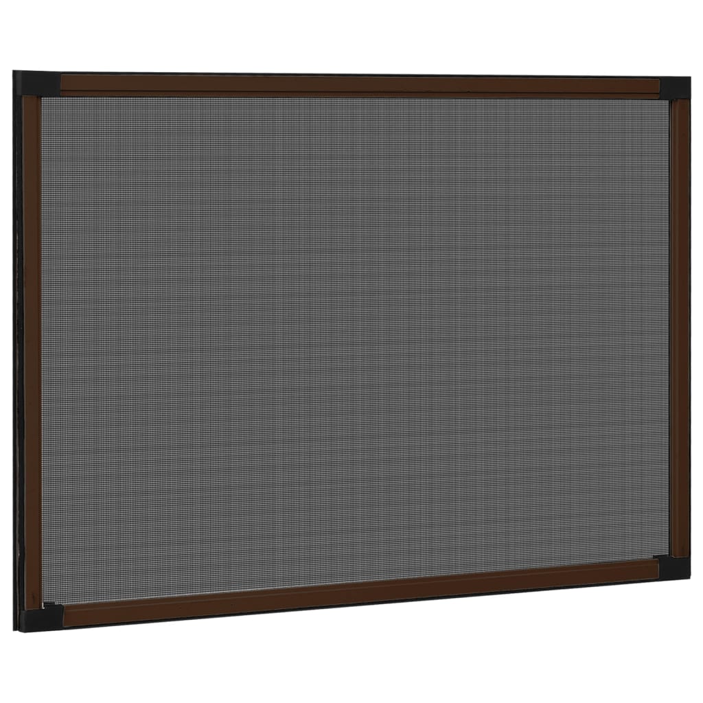 Extendable Insect Screen for Windows Brown (75-143)x50 cm