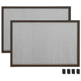 Extendable Insect Screen for Windows Brown (75-143)x50 cm - 45-Degree Angle