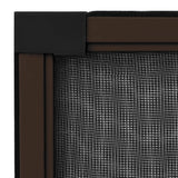 Extendable Insect Screen for Windows Brown (75-143)x50 cm - Close-Up Angle