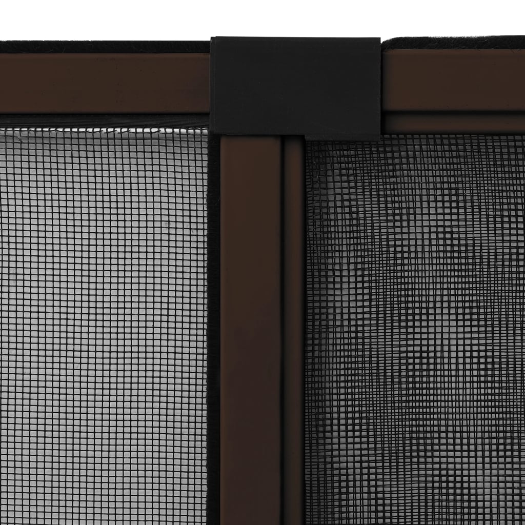 Extendable Insect Screen for Windows Brown (75-143)x50 cm