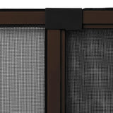 Extendable Insect Screen for Windows Brown (75-143)x50 cm - Low Angle
