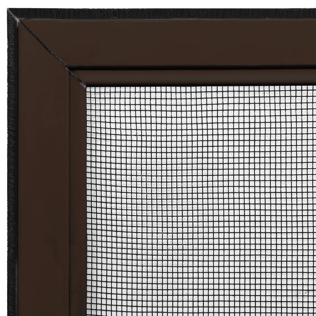 Extendable Insect Screen for Windows Brown (75-143)x50 cm