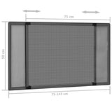 Extendable Insect Screen for Windows Anthracite (75-143)x50 cm - Extra Image