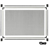 Extendable Insect Screen for Windows White (100-193)x75 cm - Rear View