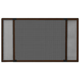 Extendable Insect Screen for Windows Brown (100-193)x75 cm - Front View
