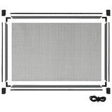 Extendable Insect Screen for Windows Anthracite (100-193)x75 cm - Rear View