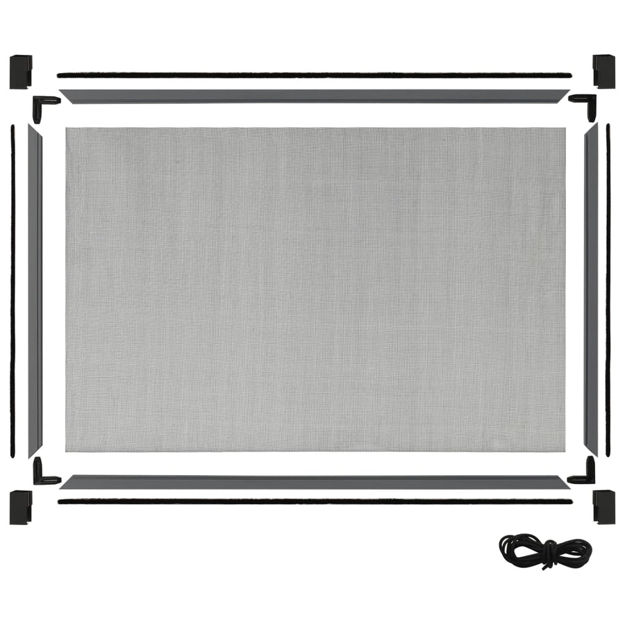 Extendable Insect Screen for Windows Anthracite (100-193)x75 cm