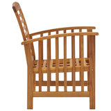 4 Piece Garden Lounge Set Solid Acacia Wood - Rear View